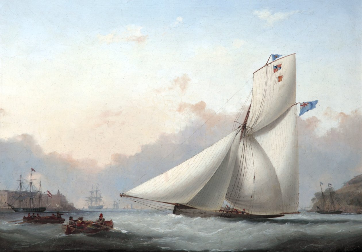 Un yacht cutter dans le Plymouth Sound - Nicholas Matthews Condy