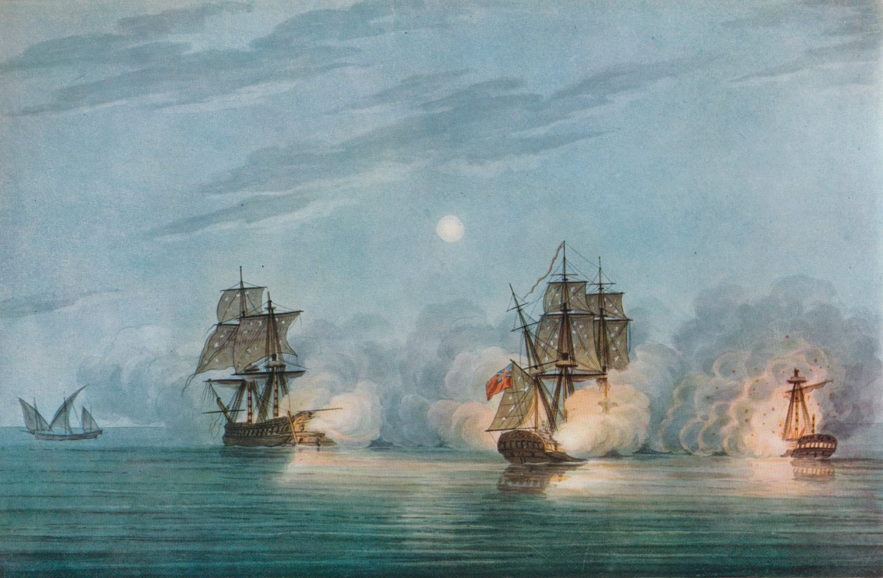 Capture du Badere-I-Zaffér, vers 1809 - Nicholas Pocock