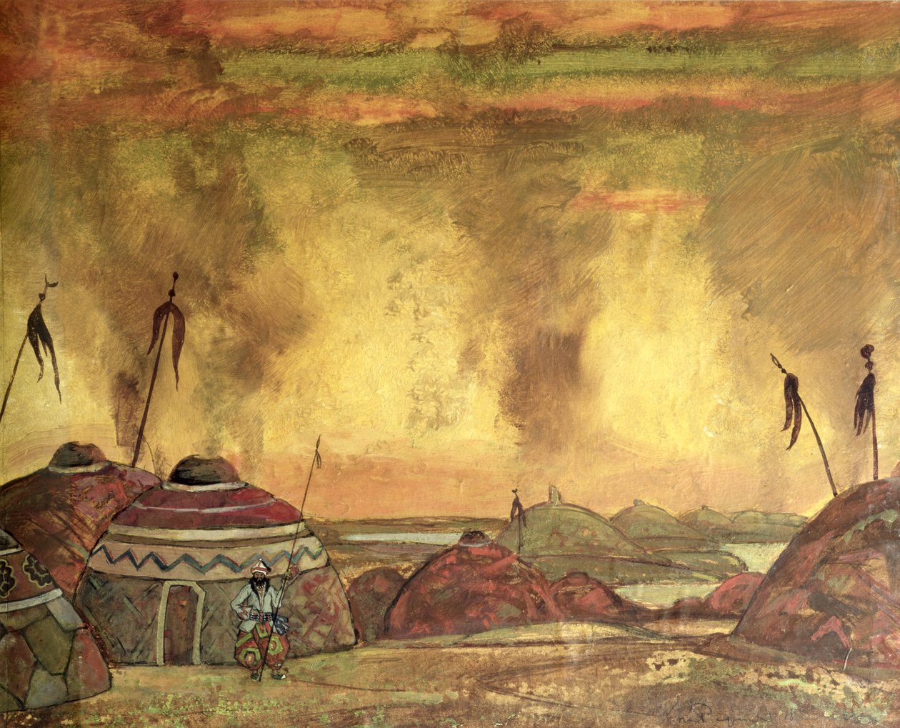 Décor de scène pour Alexandre Borodine - Nicholas Roerich