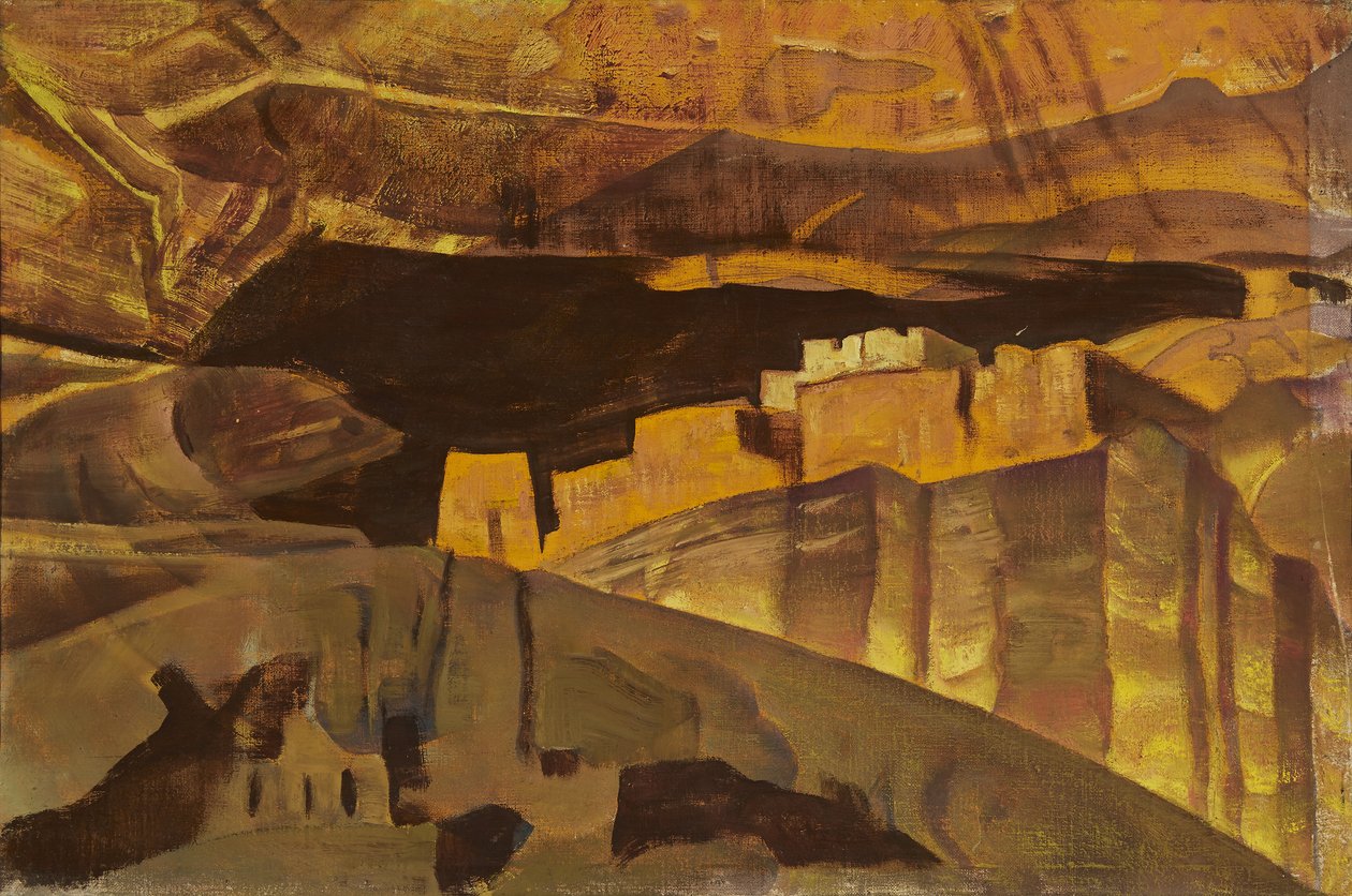 Ruines de la Maison Blanche dans le Canyon De Chelly, 1921 - Nicholas Roerich
