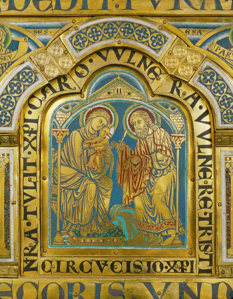 La circoncision de Jésus ... (émail sur cuivre doré) - Nicholas of Verdun