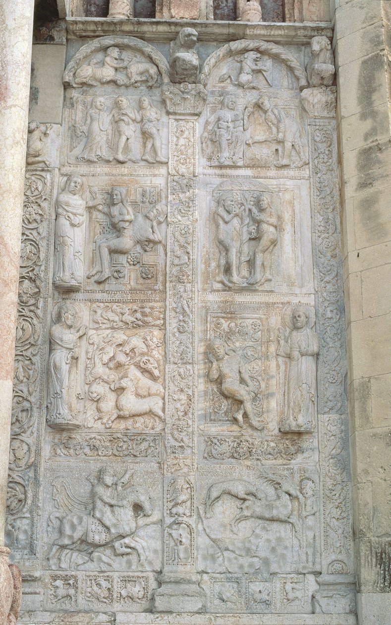 Panneaux en relief de sujets du Livre de la Genèse, roman, vers 1120-38 - Nicholaus