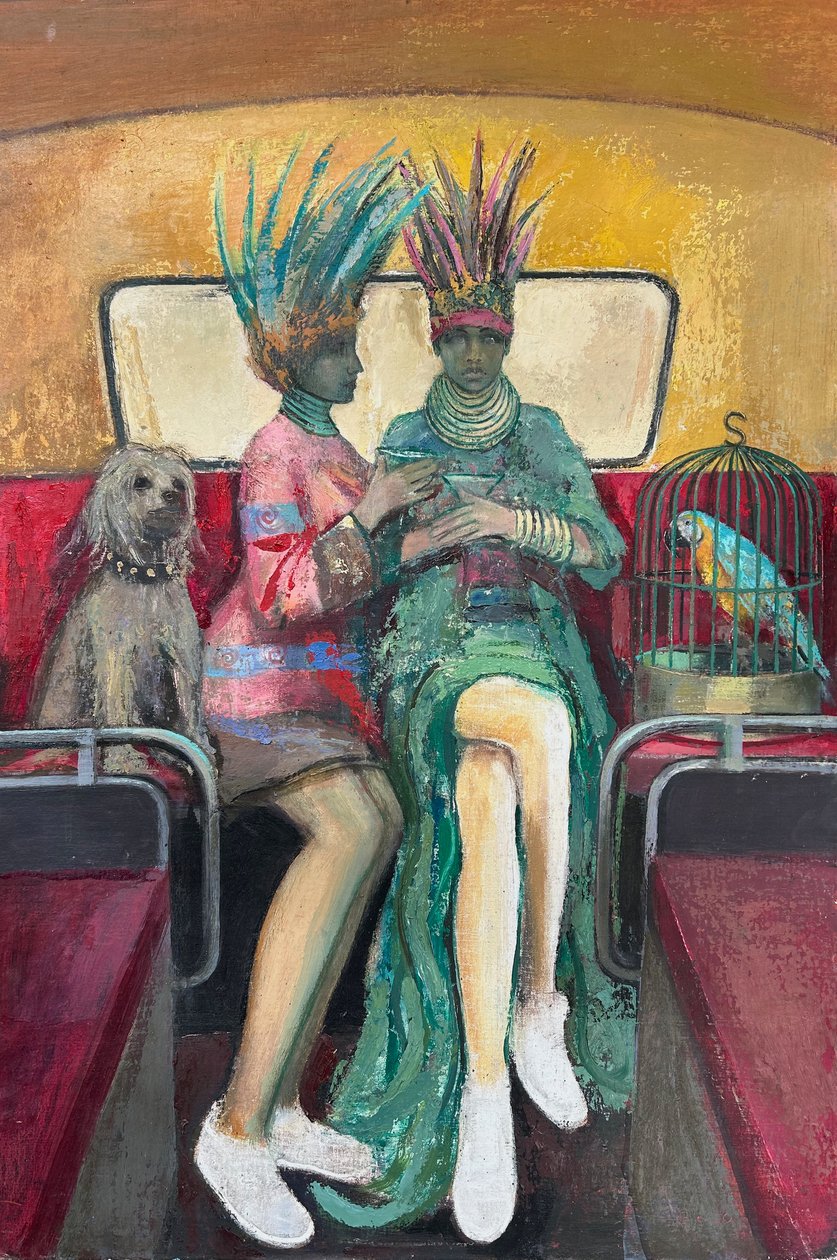 Happy Hour, 2019-23 (huile sur panneau) - Nick Williams