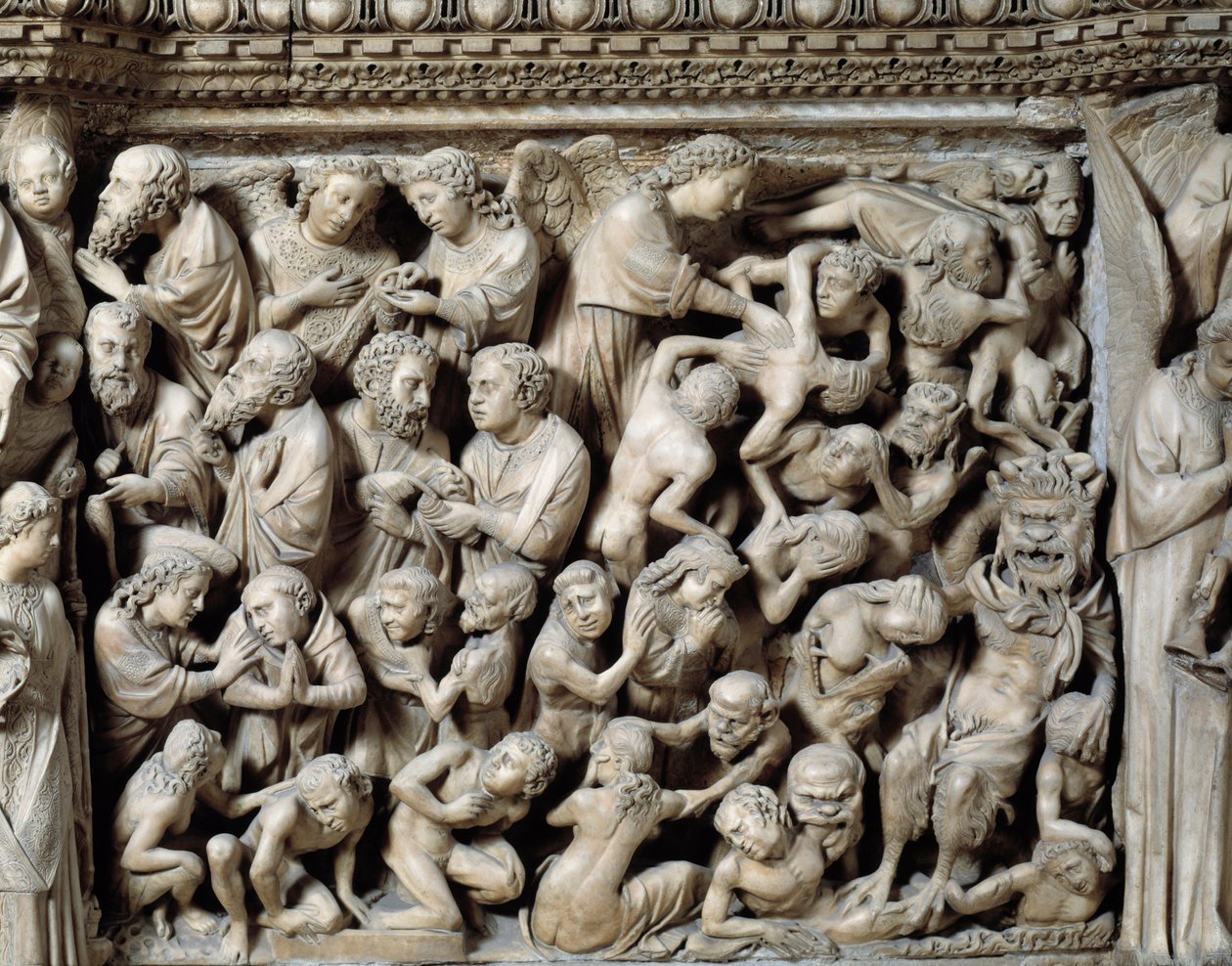 Art gothique : Jugement dernier, Damnés en enfer (détail) - Nicola Pisano