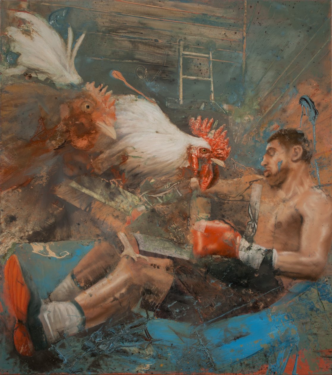 Boxeur avec coqs - Nicola Pucci