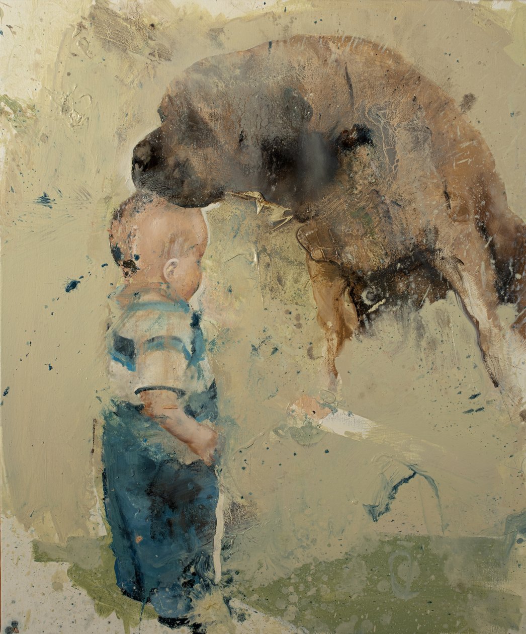 Enfant avec chien II - Nicola Pucci