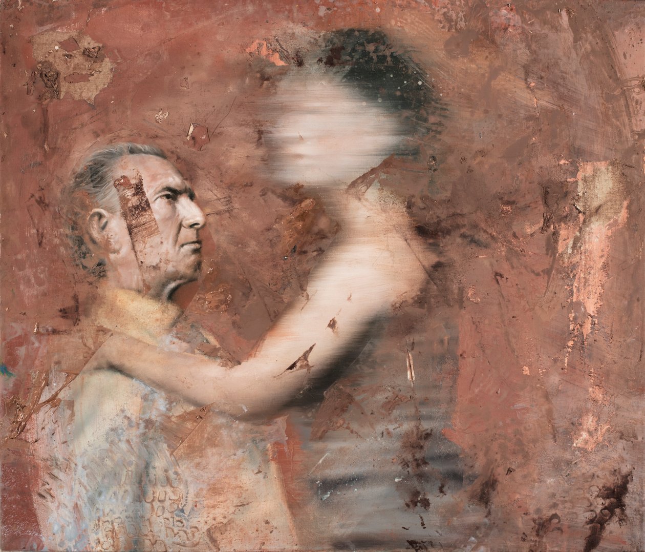 Femme en mouvement avec homme, 2019 - Nicola Pucci