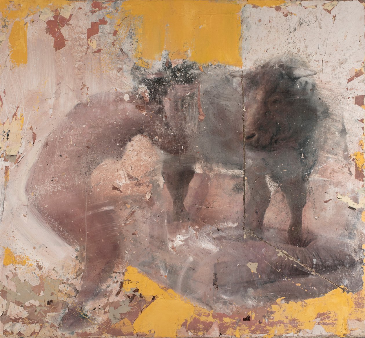 Femme avec taureau jaune, 2018 - Nicola Pucci