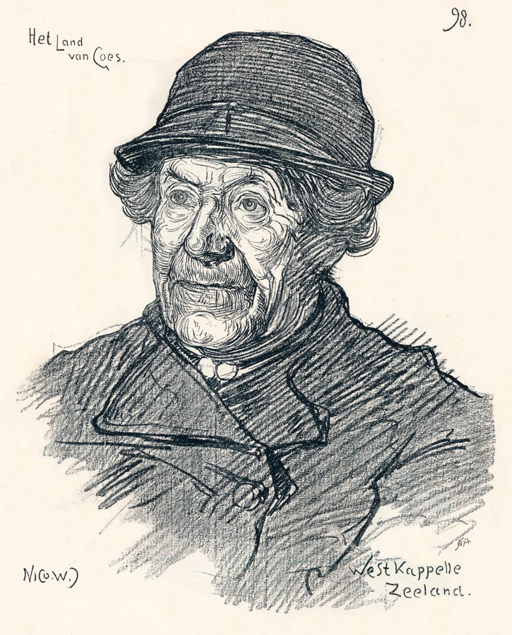 Croquis de Nico Jungmann, vers 1900 - Nicolaas Wilhelm Jungmann