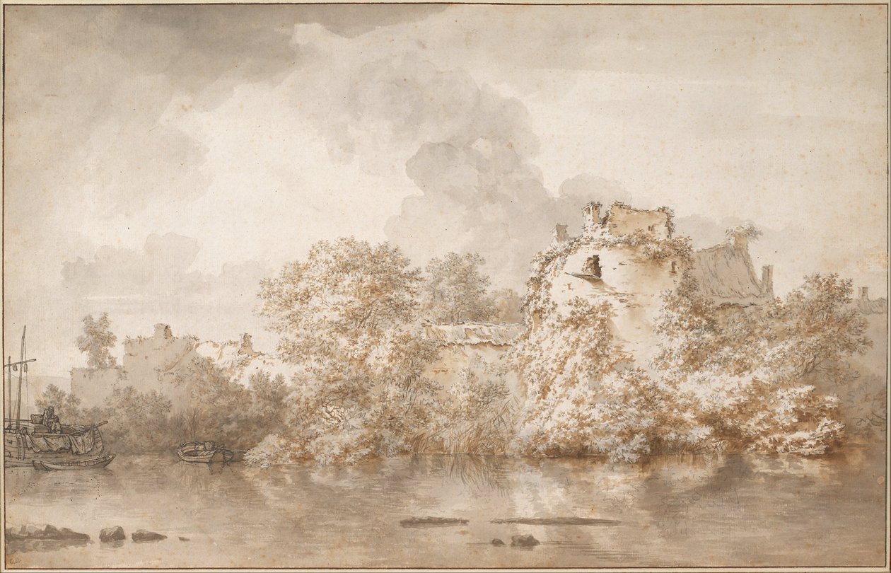 Paysage fluvial près de Montfoort, vers 1655 - Nicolaes Pietersz. Berchem