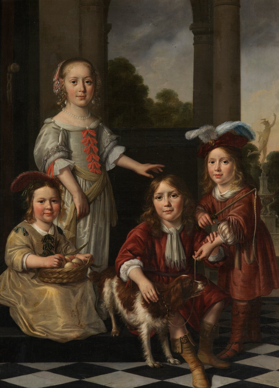 Portrait de quatre enfants - Nicolaes Maes