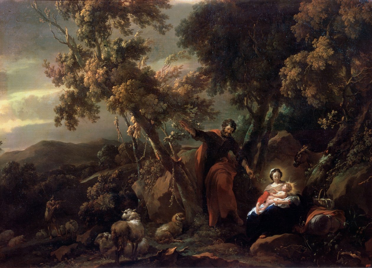 Repos pendant la fuite en Égypte, XVIIe siècle - Nicolaes Pietersz. Berchem