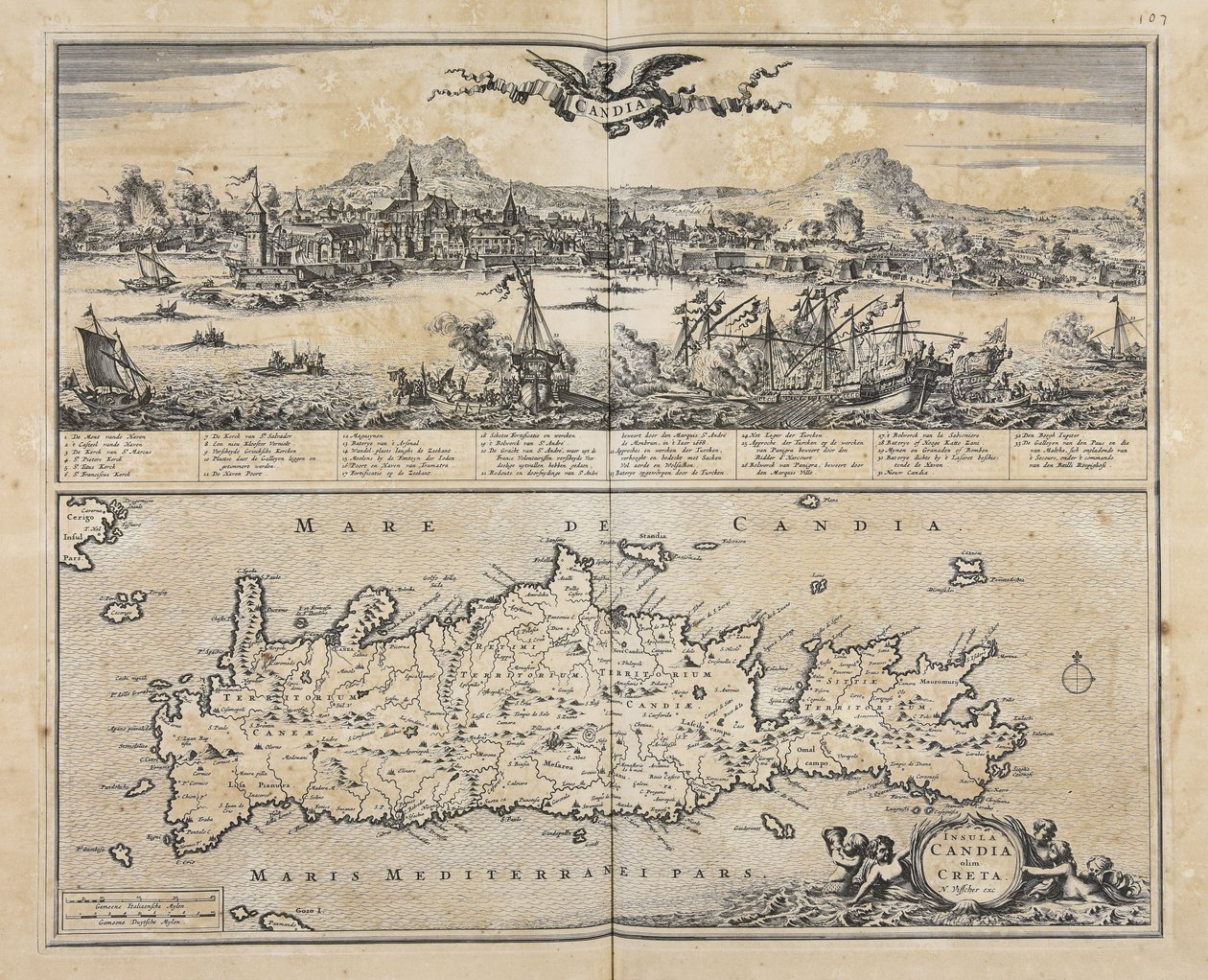 Insula Candia olim Creta / N. Visscher exc. - Nicolaes Visscher
