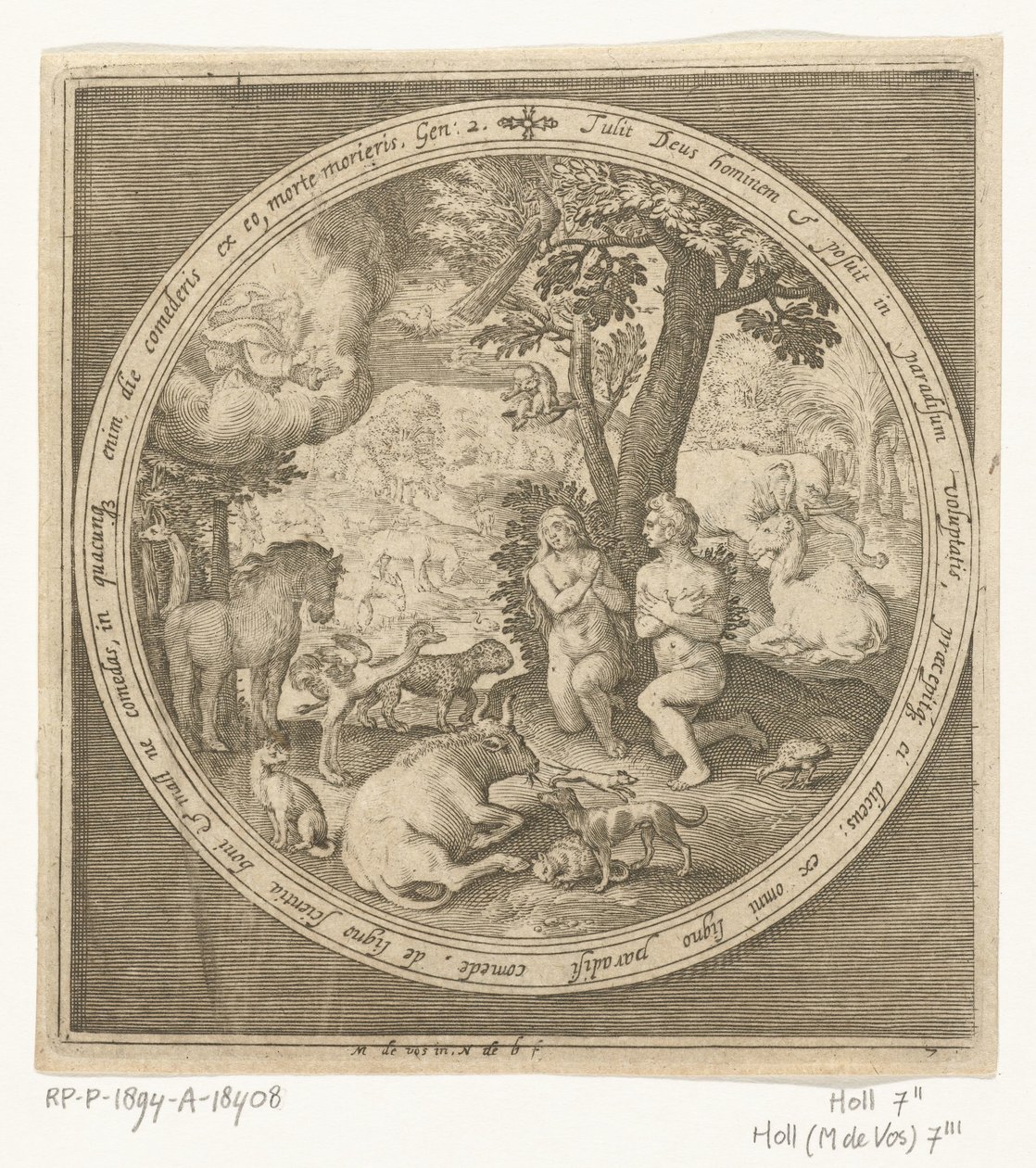 Adam et Ève au paradis - Nicolaes de Bruyn