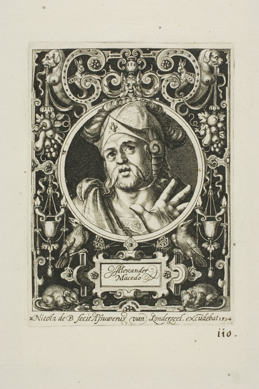 Alexandre le Grand, deuxième planche des Neuf Dignes - Nicolaes de Bruyn