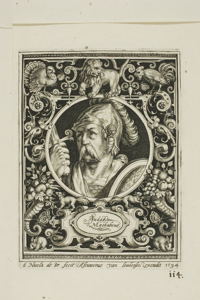 Judas Macabee, planche 6 de The Nine Worthies - Nicolaes de Bruyn