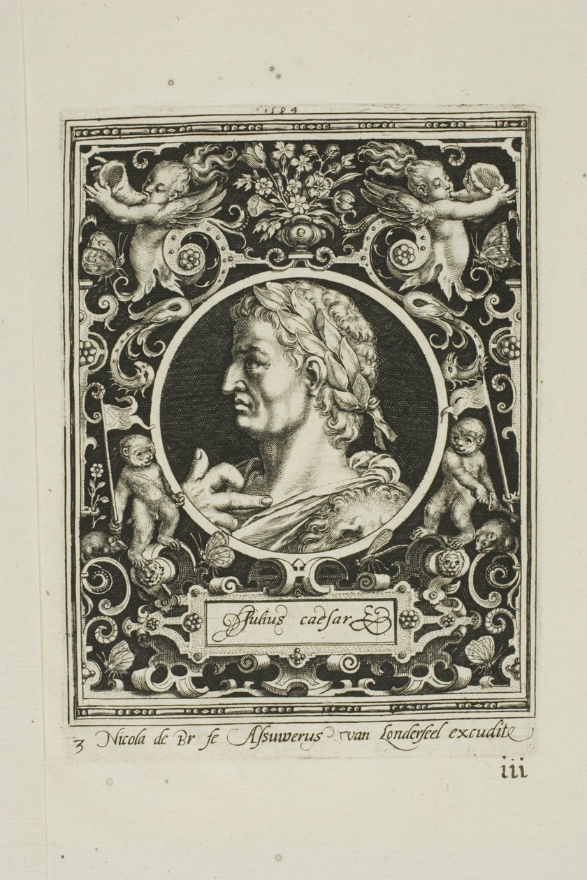 Jules César, troisième planche des Neuf Dignes - Nicolaes de Bruyn