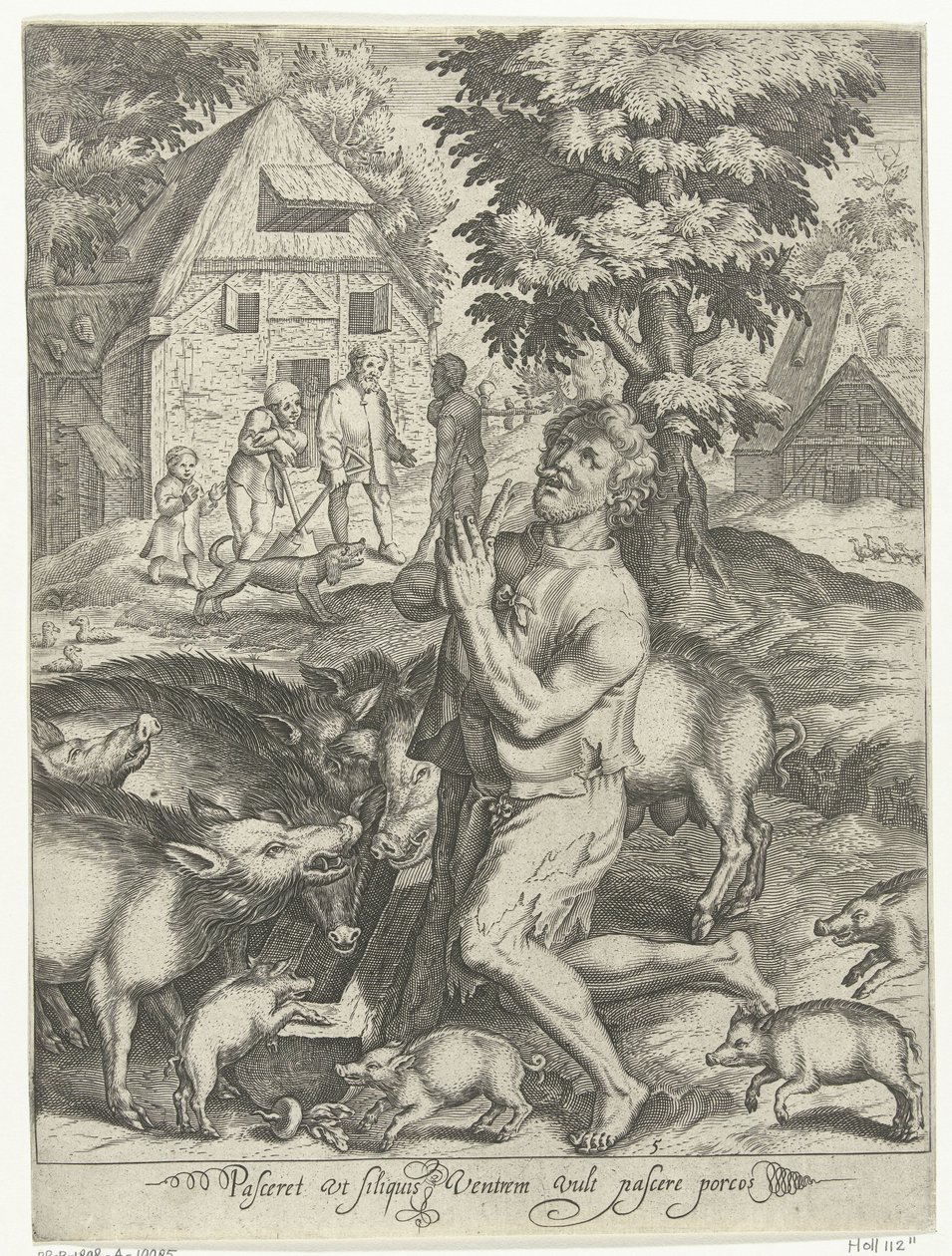 Fils prodigue comme gardien de porcs - Nicolaes de Bruyn