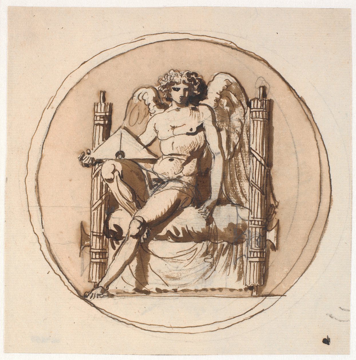 Allégorie sur la justice. Étude pour un relief sur le Mémorial de la Liberté - Nicolai Abildgaard