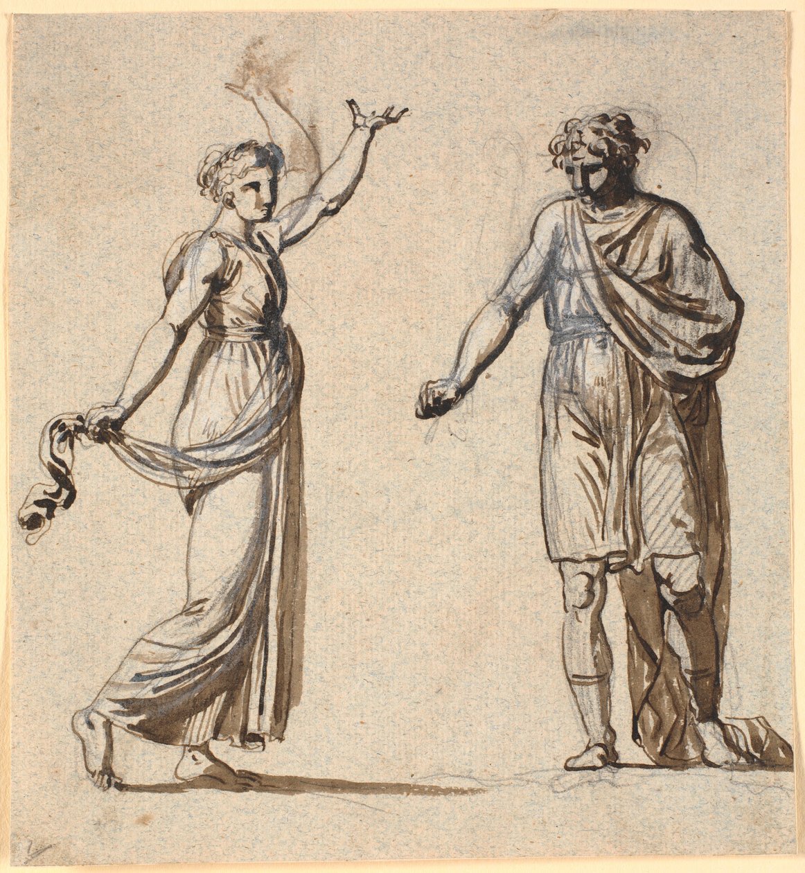 Homme et femme en costumes antiques - Nicolai Abildgaard