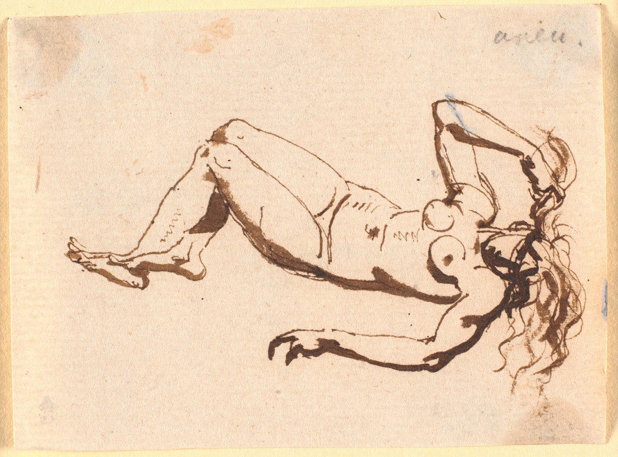 Femme nue, allongée sur le dos - Nicolai Abildgaard