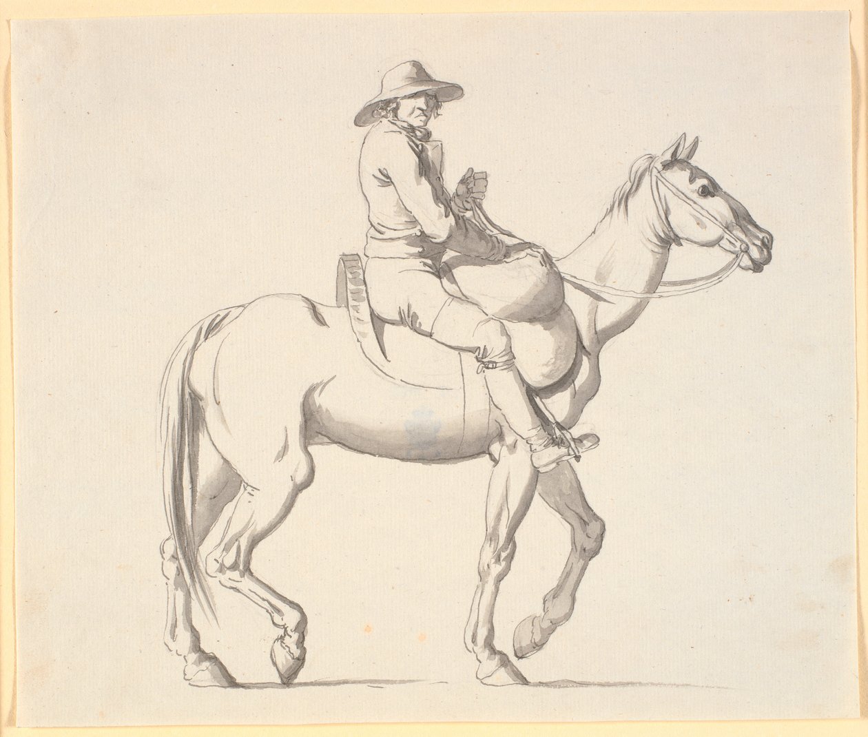 Le Rakkeren à cheval ramassant les chats morts dans les rues - Nicolai Abildgaard