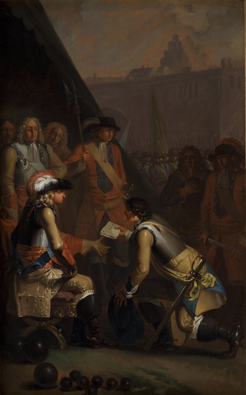 Magnus Stenbock rend la forteresse de Tønning à Frédéric IV en 1714, 1785 - Nicolai Abraham Abildgaard
