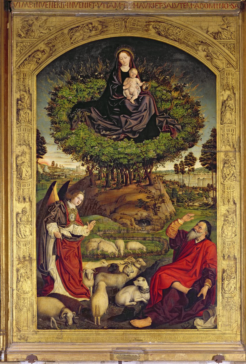 Madone et Enfant, panneau central du Triptyque de Moïse et le Buisson Ardent, c.1476 - Nicolas Froment