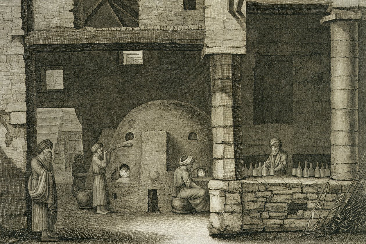 Le fabricant de bouteilles en verre, du Volume II Arts et Métiers de 