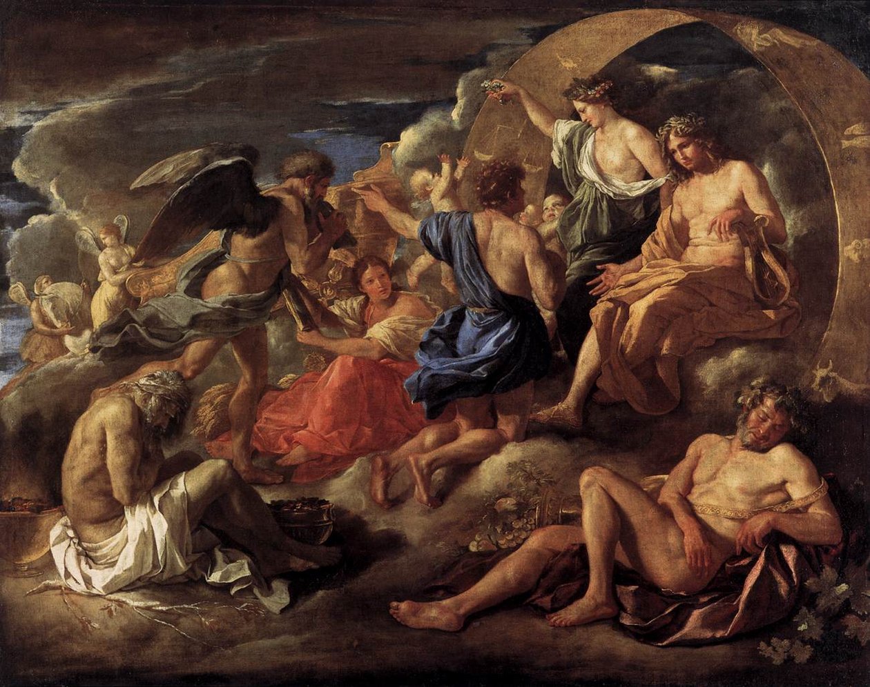 Hélios et Phaéton avec Saturne et les Quatre Saisons - Nicolas Poussin