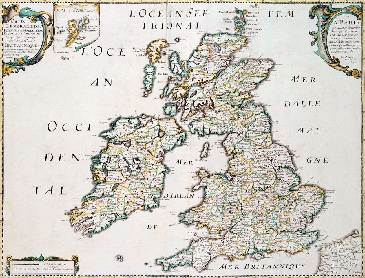 Carte de la Grande-Bretagne et de l