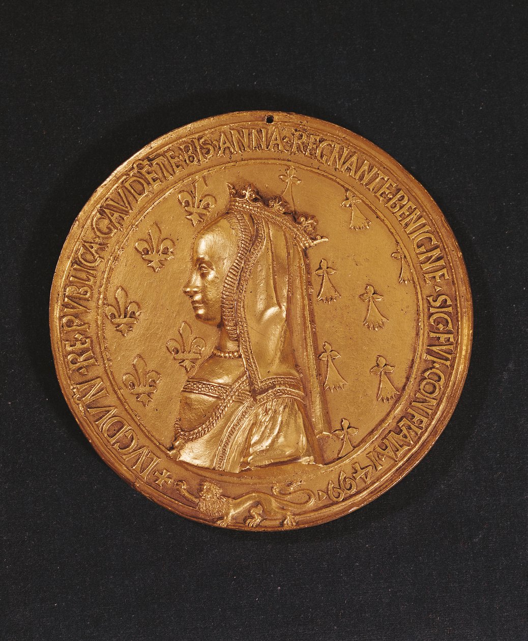 Médaille représentant Anne de Bretagne (1477-1514) Duchesse de Bretagne, 1498-1514 - Nicolas and Saint Priest, Jehan de Le Clerc