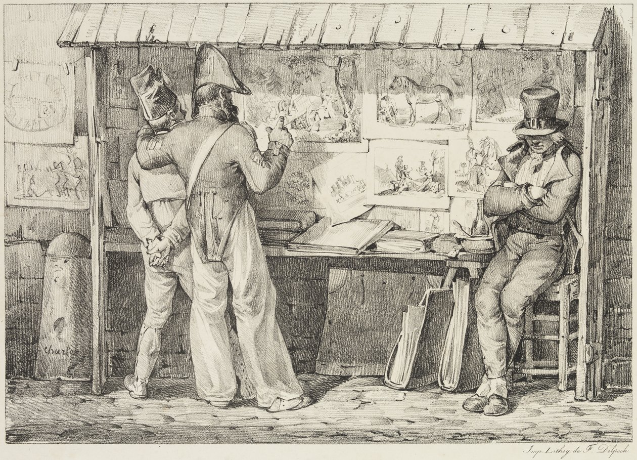 Le marchand de dessins lithographiques, entre 1818 et 1819 - Nicolas Toussaint Charlet