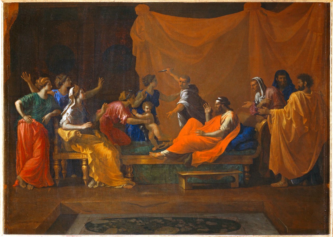 Moise enfant foulant aux pieds la couronne de Pharaon - Infant Moses trampling the crown of the Pharaoh ... - Nicolas (attr.to) Poussin