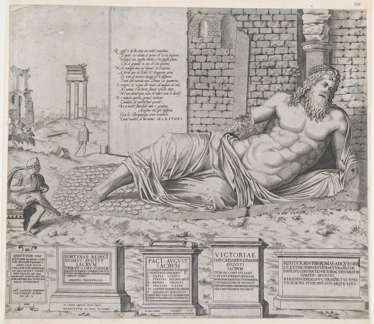 Speculum Romanae Magnificentiae : Marforius, 1550 - Nicolas Beatrizet.