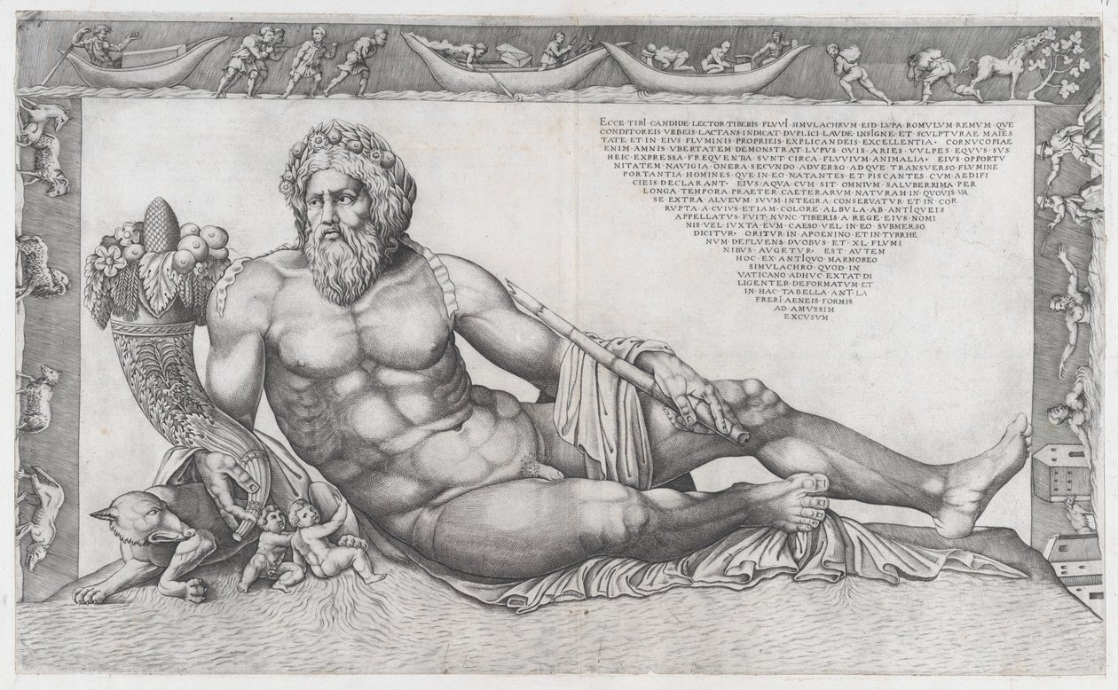 Speculum Romanae Magnificentiae : Le Tibre, milieu du 16ème siècle - Nicolas Beatrizet