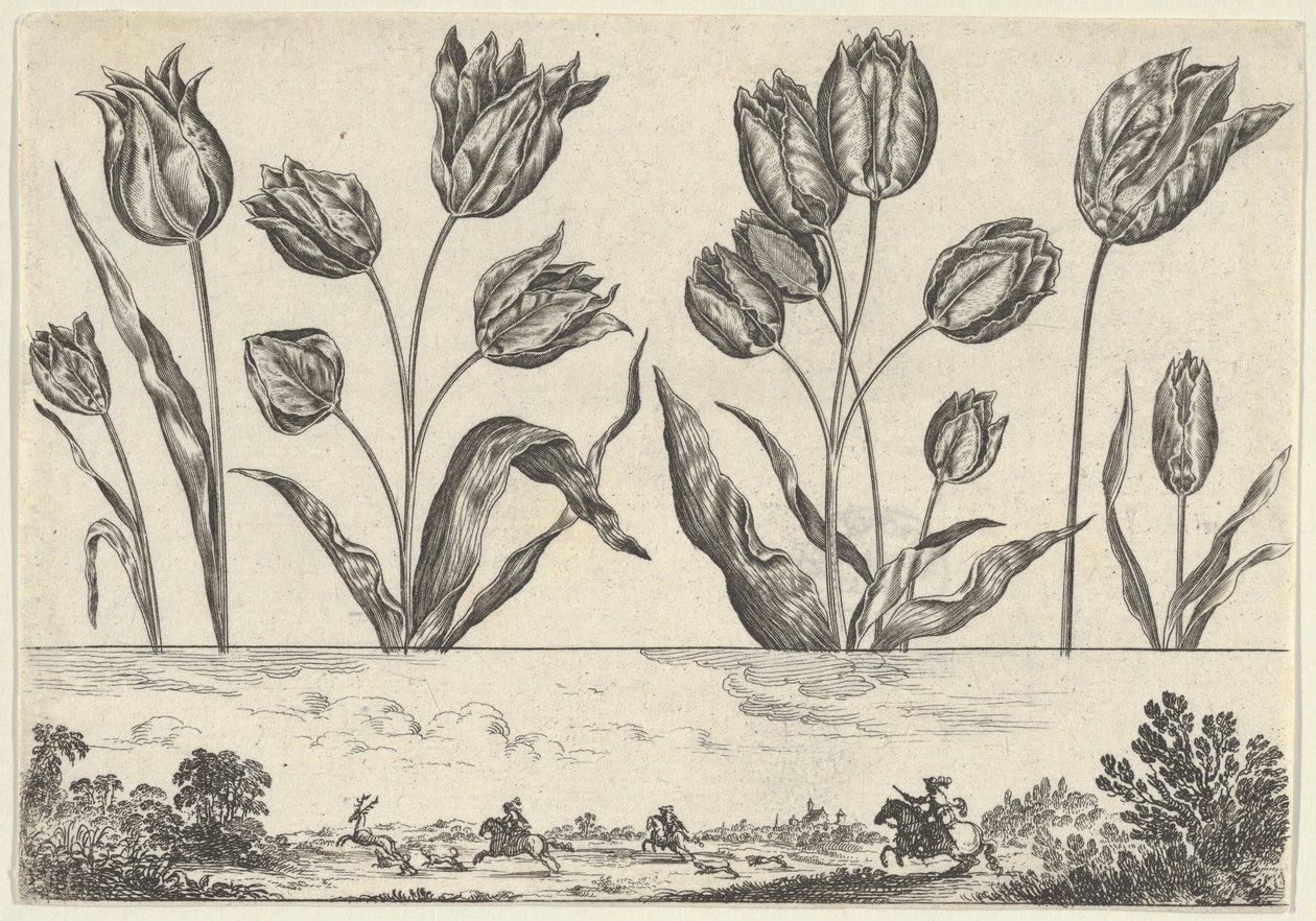 Panneau horizontal avec une rangée de fleurs au-dessus d