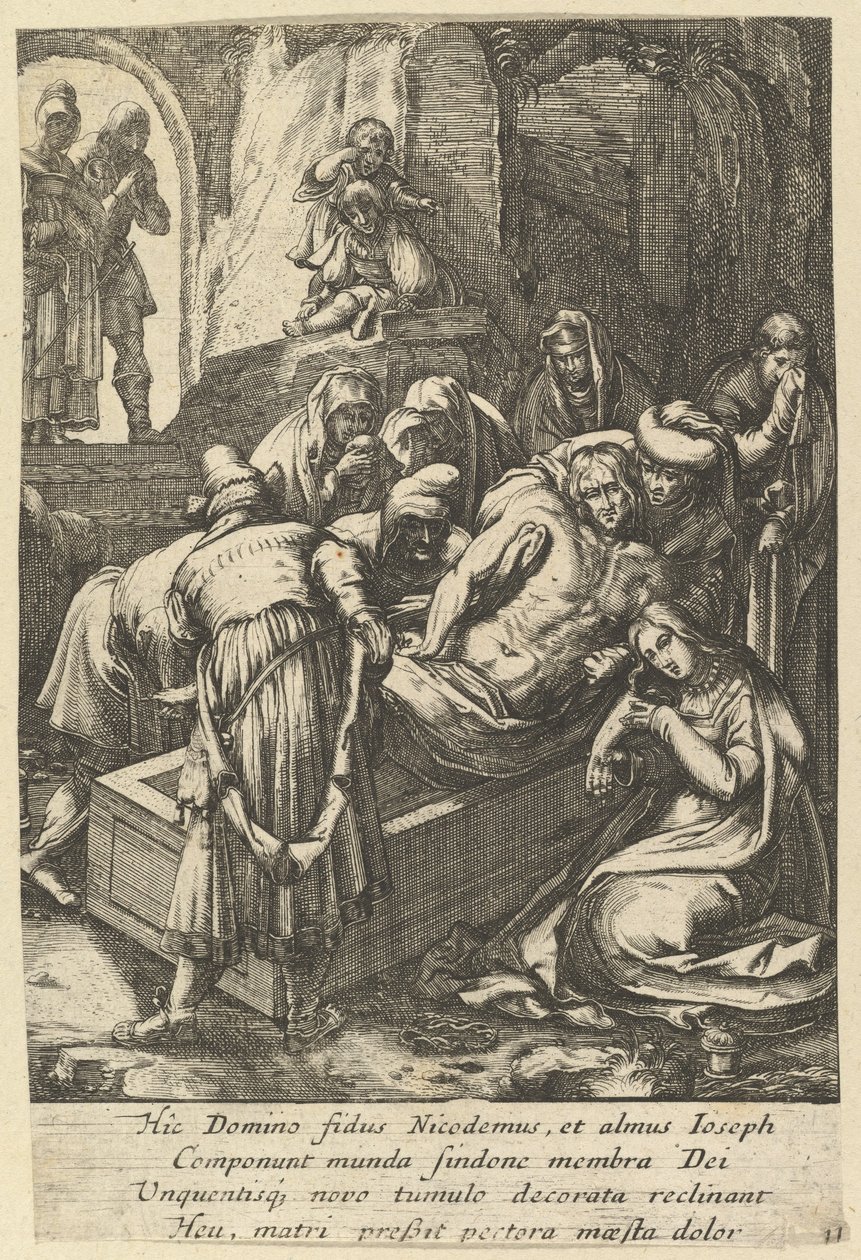 L'ensevelissement, de La Passion du Christ | Estampe d'art