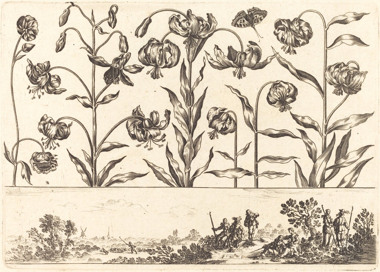 Impression de fleurs n°5 - Nicolas Cochin after Balthasar Moncornet