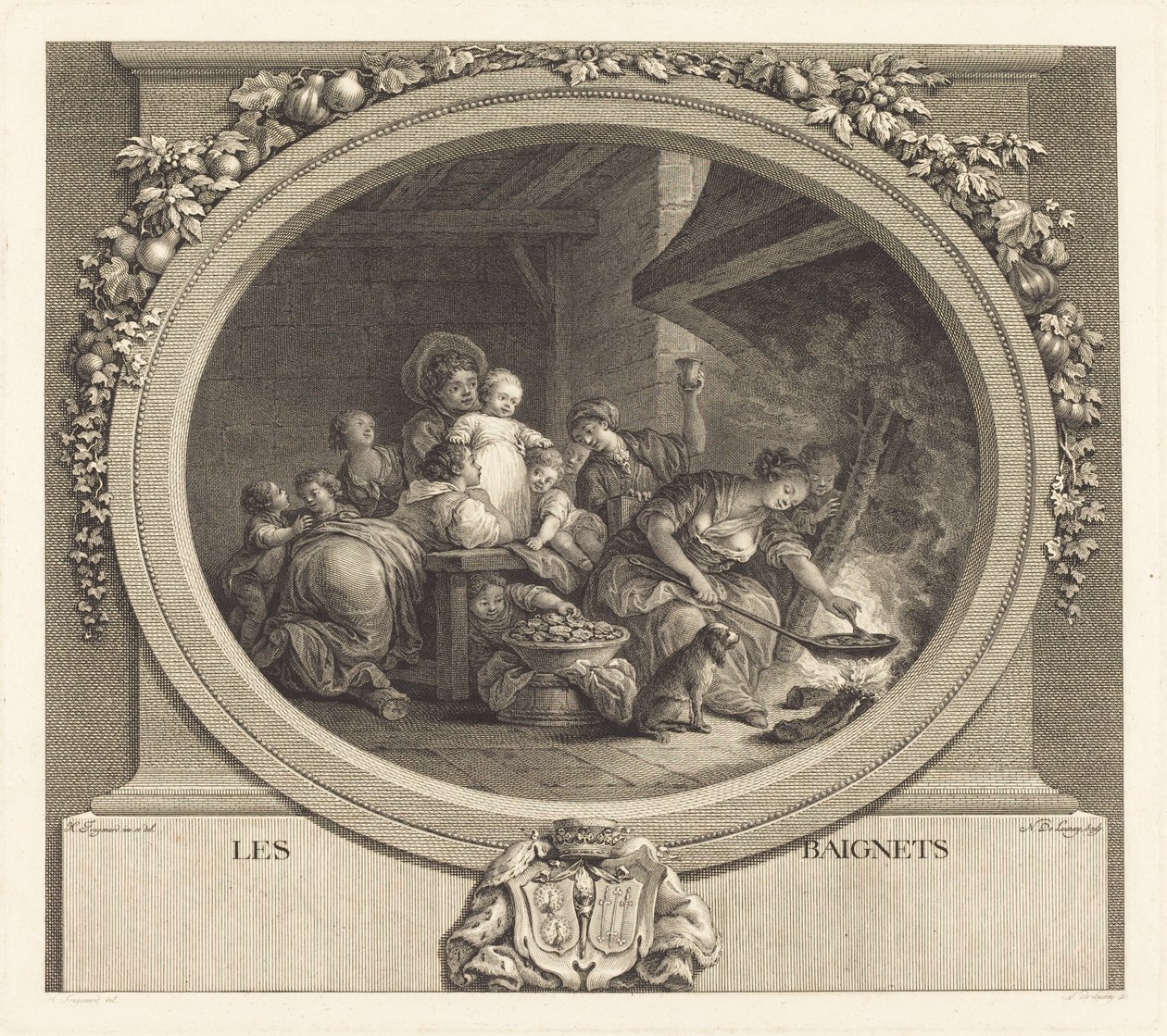 Les Beignets - Nicolas Delaunay after Jean Honoré Fragonard