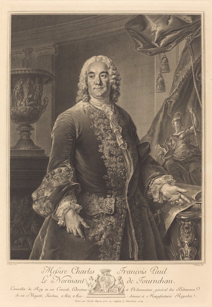 Charles François Paul Le Normant de Tournehem - Nicolas Gabriel Dupuis after Louis Tocqué