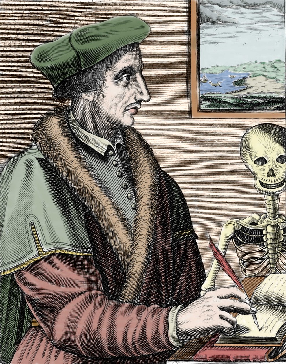 Jean Fernel (1497-1558), astronome, mathématicien et médecin français. - Nicolas II de Larmessin