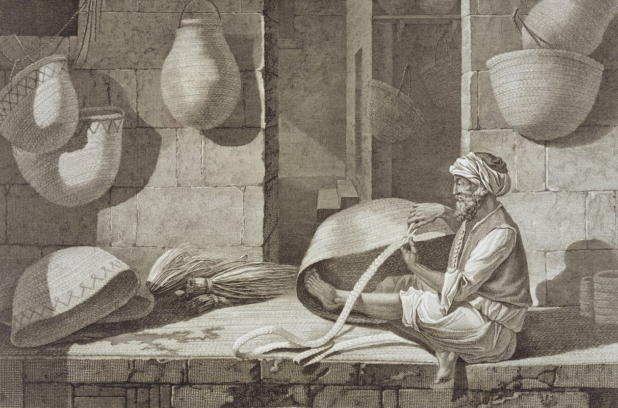 Le Fabricant de Paniers, du Volume II Arts et Métiers de 
