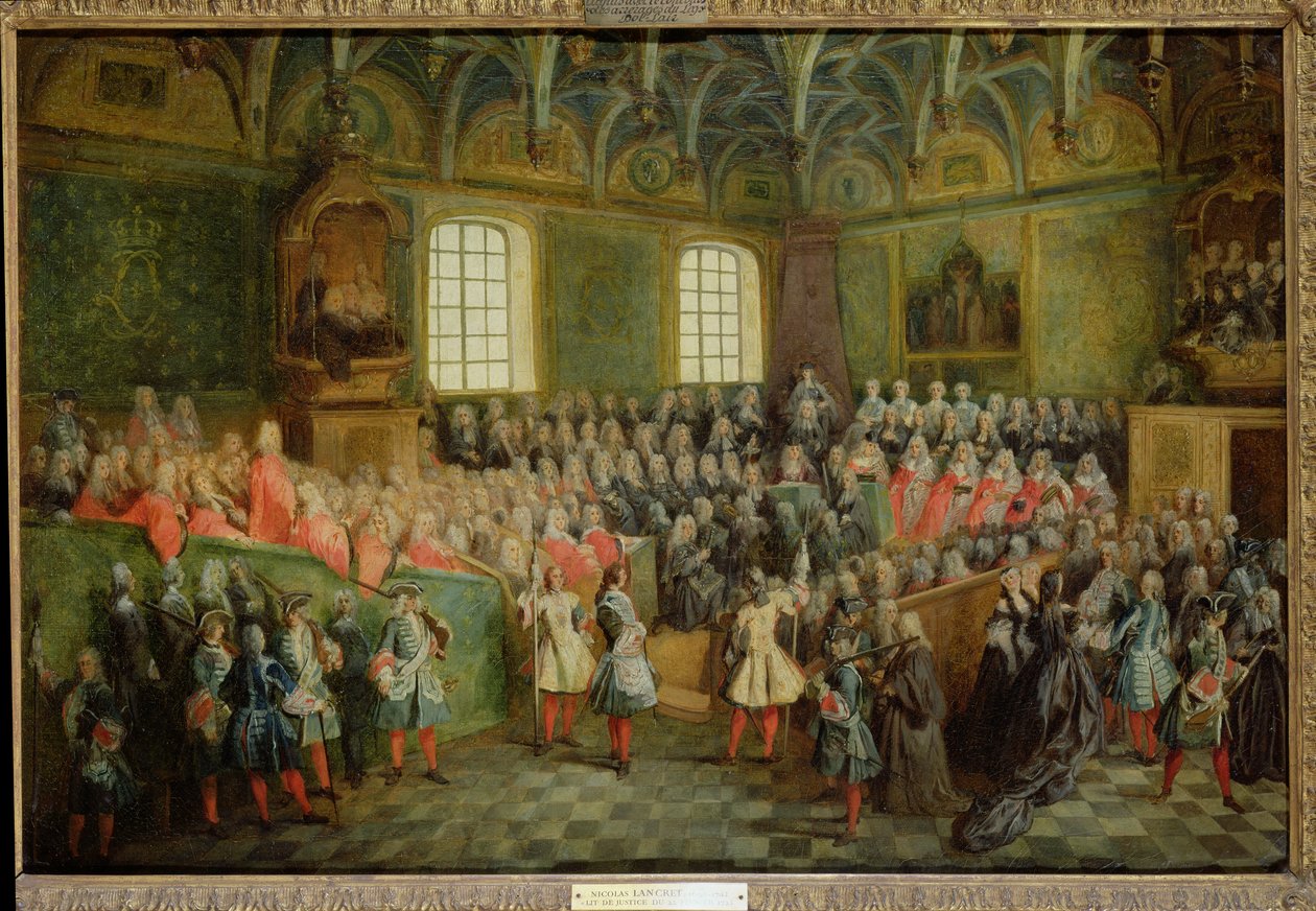 Lit de justice tenu au Parlement à la majorité de Louis XV (1710-74), 22 février 1723 - Nicolas Lancret