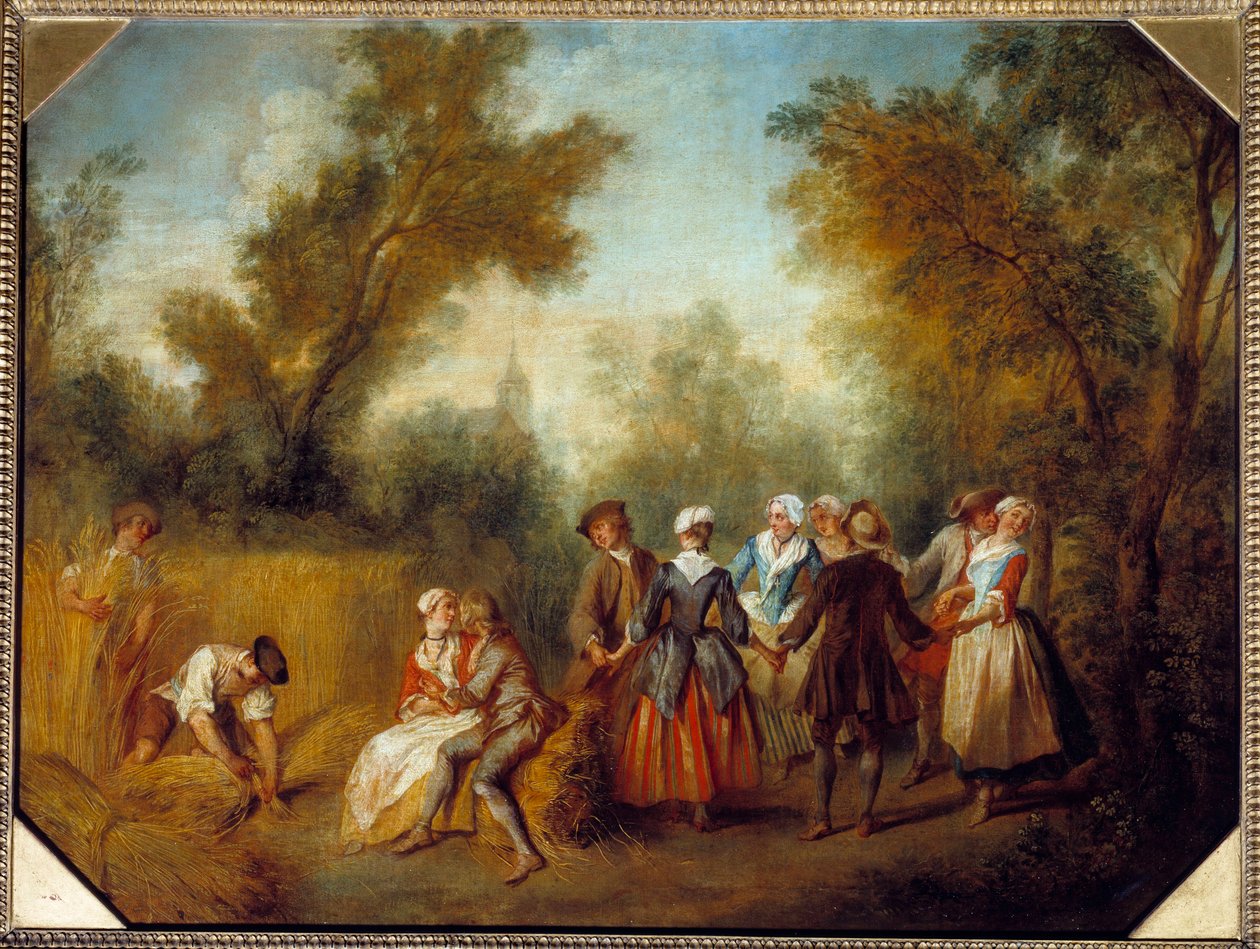 Fête champêtre en été pendant la moisson - Nicolas Lancret