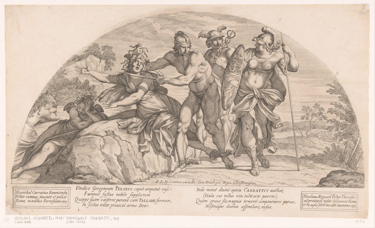 Persée décapite Méduse Verhalen uit de Odyssee (titre de la série) - Nicolas Mignard