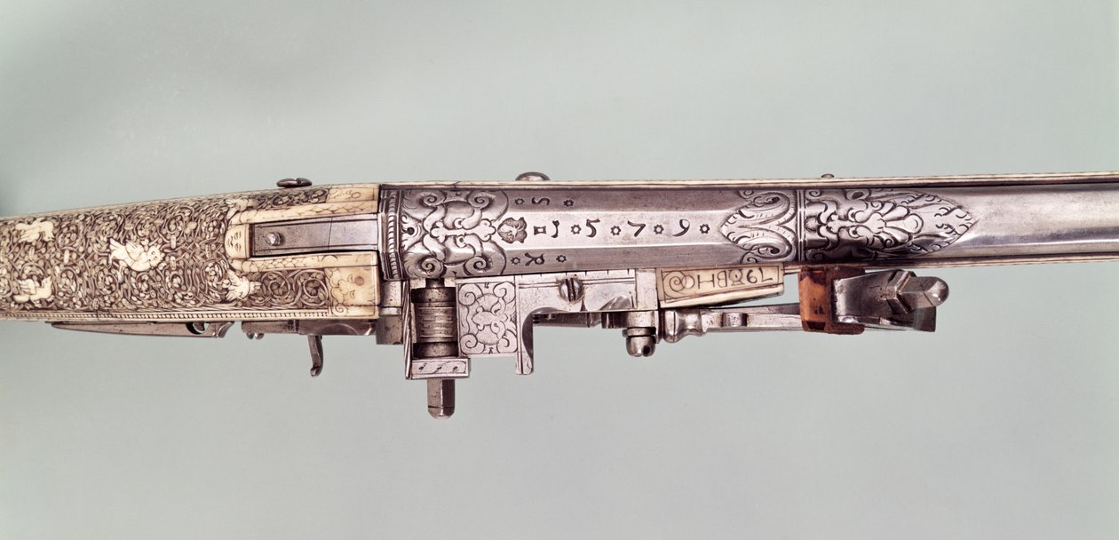 Paire de pistolets à silex de présentation avec montures en argent, traditionnellement offerts par Napoléon Ier à son frère Joseph Bonaparte lors de son couronnement en Espagne, probablement en 1808. Fabriqués par Nicholas Noel Boutet, Versailles - Nicolas Noel Boutet