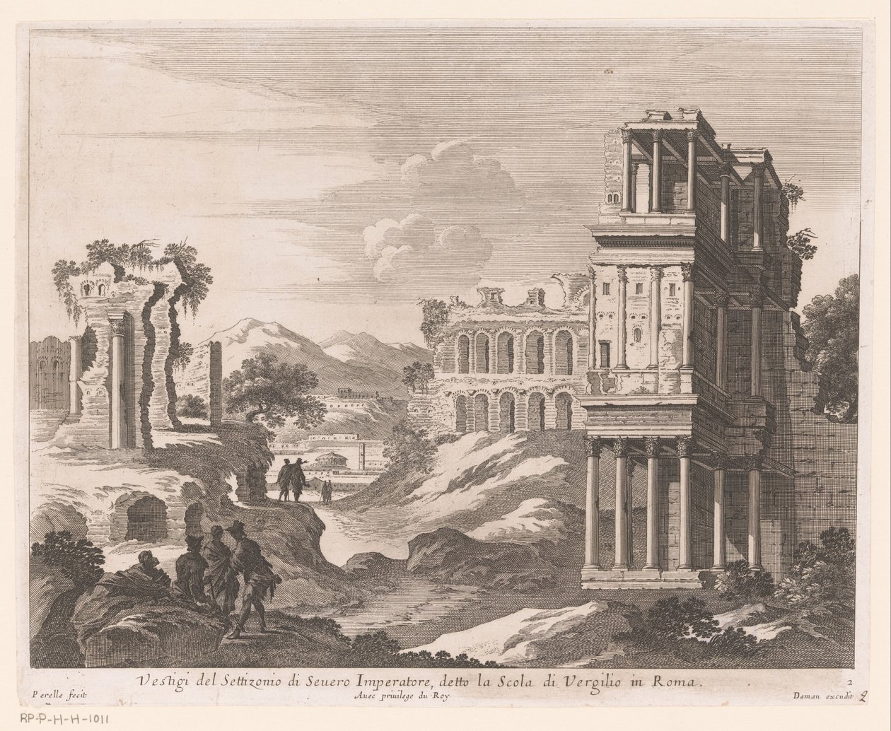 Vue de la ruine du Settizonio - Nicolas Perelle