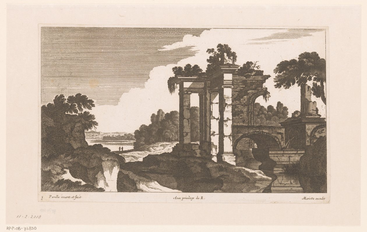 Paysage avec ruines antiques - Nicolas Perelle