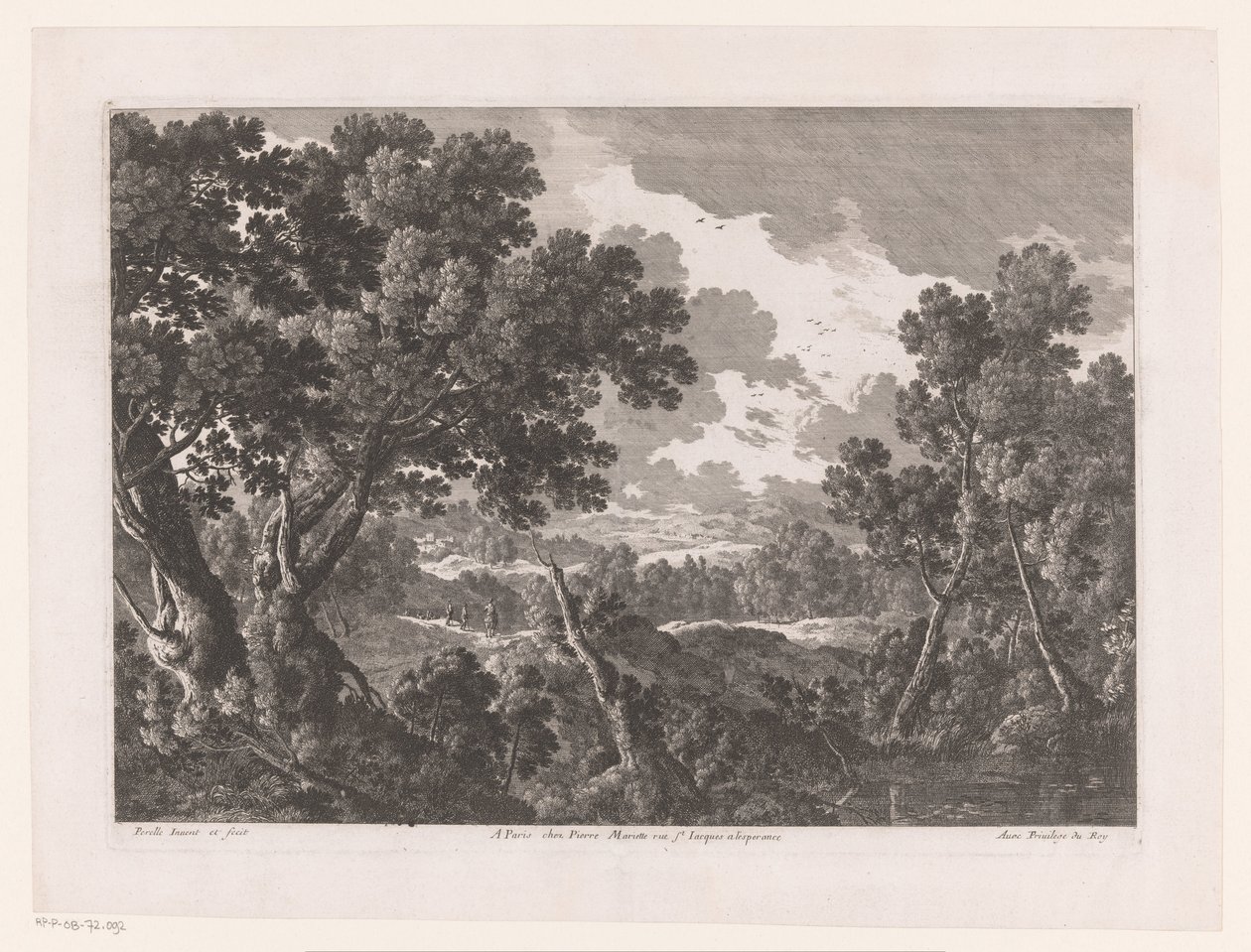 Paysage avec des arbres - Nicolas Perelle
